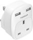 Tessan Einzelne Steckdose 3 Positionen mit 2 USB-A