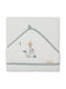Bimbidreams Baby Hooded Towel Tucan White 100x100cm