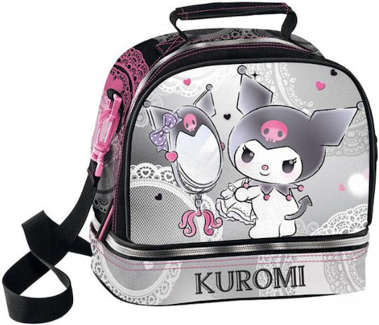 Graffiti School Insulated Shoulder Lunch Bag 5lt Pink Kuromi 20 x 16 x 22cm