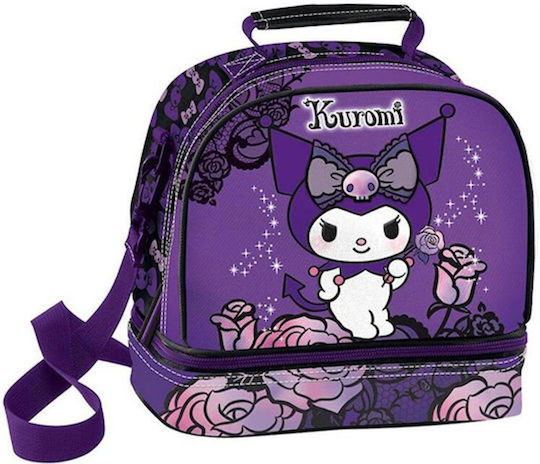 Graffiti School Insulated Shoulder Lunch Bag 5lt Purple Hello Kitty 20 x 16 x 22cm