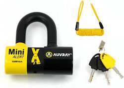 Auvray Sra Xtrem Mini Αντικλεπτικό Πέταλο Μοτοσυκλέτας με Συναγερμό Κίτρινο Χρώμα