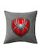 Spider-Man Kids Throw Pillow Gray 100% Cotton Includes Filling 50x50cm