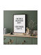 Seafood Diet Poster with Black Wooden Frame 30x40cm