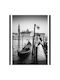 Posters Married Couple in Venice Poster Black Wooden Frame Pine 15x20cm