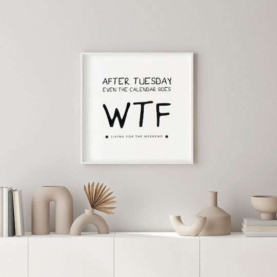 Posters Wtf Poster Physics Wooden Frame Saint 80x80cm