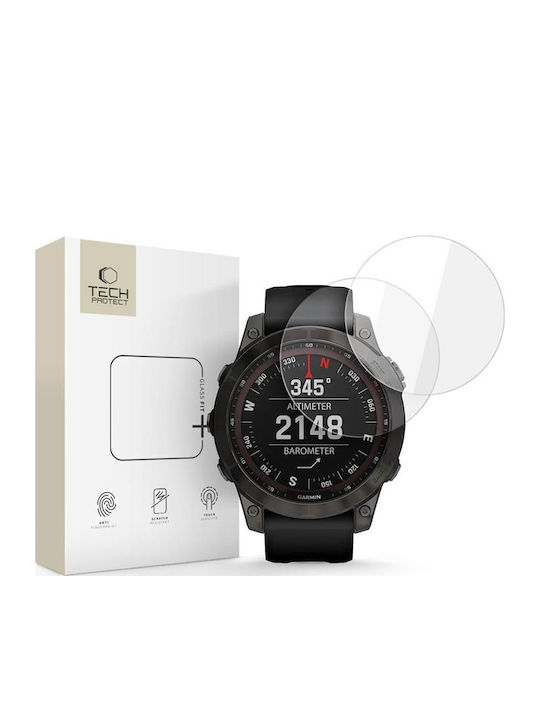 Tech-Protect Glass Fit+ Tempered Glass for the Garmin Fenix 7 2pcs