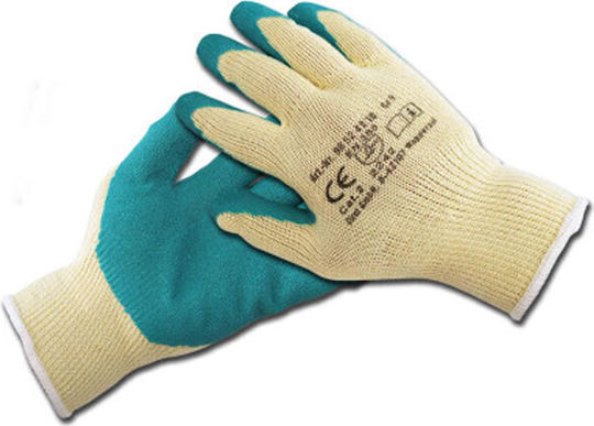 General Trade Gloves for Work Green Cotton, Latex/Nitrile 1pcs
