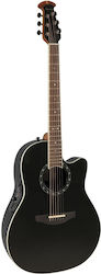 Ovation Semi-Acoustic Guitar Standard Balladeer Deep Contour Cutaway Black 2771ax-5-g