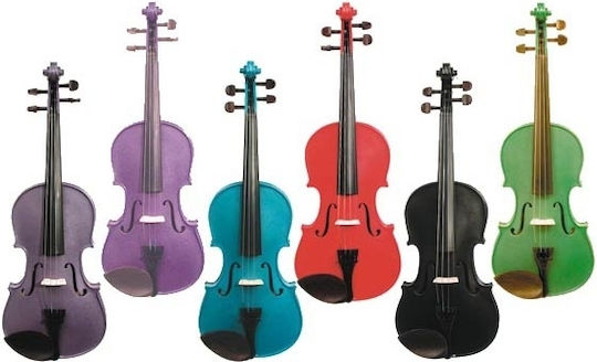 Stentor Mod 1401 Harlequin 3/4 Argintiu Mov Roșu Albastru Verde Negru