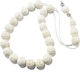 Graven Camel Bone Worry Beads with 21 Beads Round Me White 1.2cm