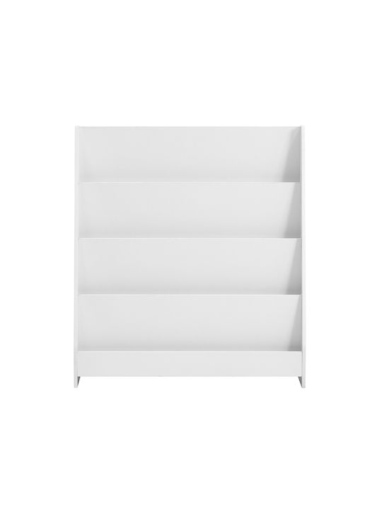 Βιβλιοθήκη Δαπέδου Ξύλινη Λευκή 80x88x30cm