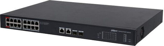 Dahua PFS3220-16GT-240-V2 Управление на L2 PoE Switch с 20 Портове Гигабитови (1Gbps) Ethernet и 20 SFP Портове