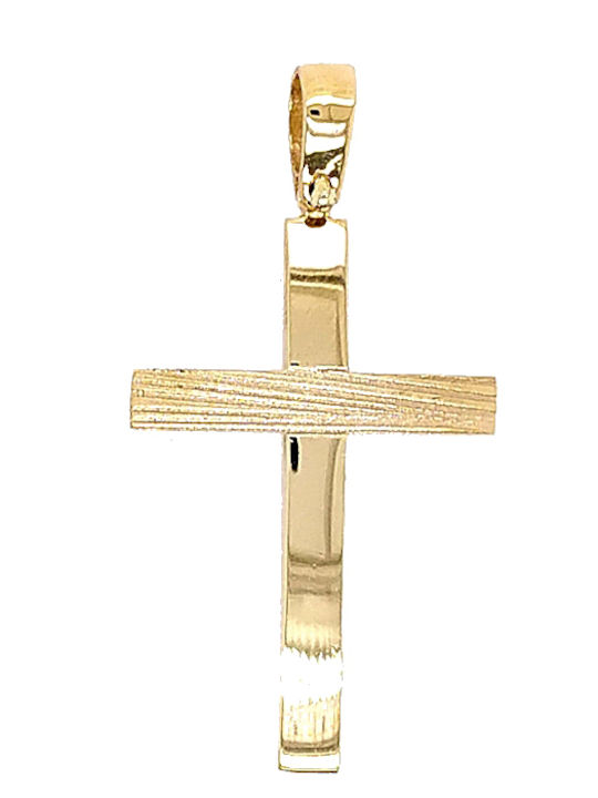 Dio Jewellery Lab Ανδρικός Σταυρός από Επιχρυσωμένο Ασήμι χωρίς Αλυσίδα