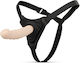 Beige Curved Silicone Dildo Harness Easytoys Fe...