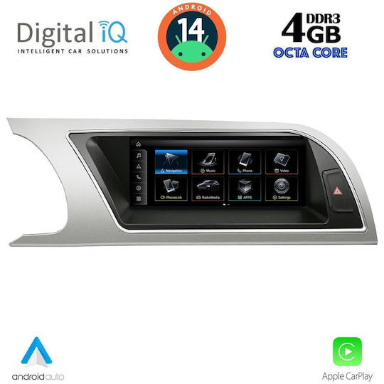 Digital IQ Ηχοσύστημα Αυτοκινήτου για Audi A5 2007-2012 (Bluetooth/USB/WiFi/GPS/Apple-Carplay/Android-Auto) με Οθόνη Αφής 8.8"