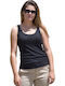 Damen Sport Bluse Ärmellos Black
