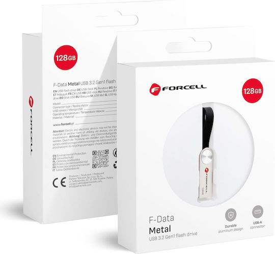 Forcell 128GB USB 3.2 Stick Ασημί