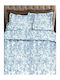 Duvet Cover Set Cotton Queen with 2 Pillowcases 220x250 Gray