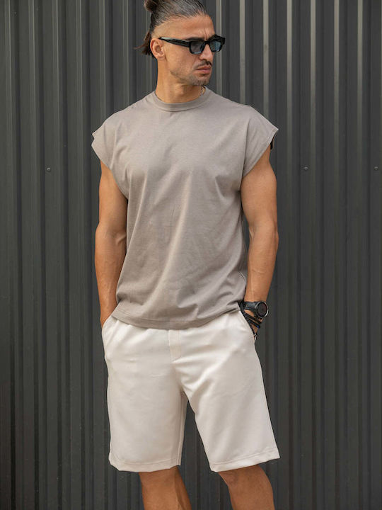 Henry Clothing Ανδρική Βερμούδα Μπεζ
