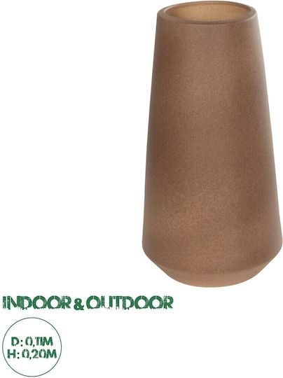 GloboStar Porto Γλάστρα Πήλινη Καφέ 11x11x20εκ.