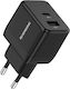 Riversong Φορτιστής Χωρίς Καλώδιο GaN με Θύρα USB-A και Θύρα USB-C 20W Power Delivery Μαύρος (PowerKub G20 Pro AD117)