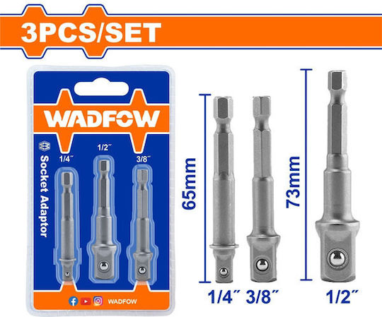 Wadfow Set of 3 Drills with Hexagonal Shank