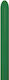 Composition with 50 Balloons Latex Green Jumbo Modelling 114cm