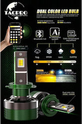 Tacpro Dual-Color LED Car Lamp H4 Bluetooth & Adjustable Light Temperature 3000k–10000k Wmg-04915