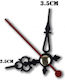 Metal Watch Hands Black 2.5-3.5cm