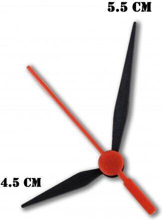 Plastikuhrenzeiger Schwarz 4-5.5cm