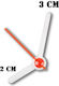 Plastikweißer Uhrenzeiger 2-3cm