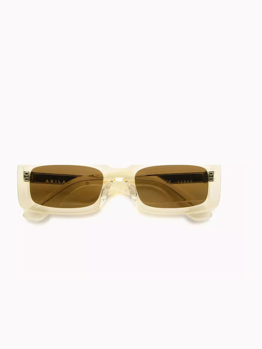 Akila Verve Men's Sunglasses with Yellow Frame and Transparent Lens 424853