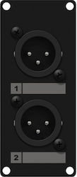 Caymon Casy126/b Casy Панел 2 Мъжки Xlr Конектор 3-Щифта Черна Версия