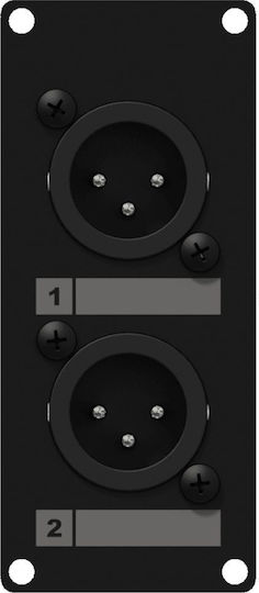 Caymon Casy126/b Casy Панел 2 Мъжки Xlr Конектор 3-Щифта Черна Версия