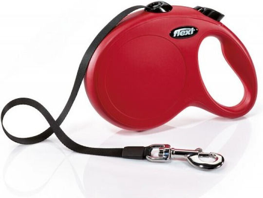 Flexi Foldable Dog Leash/Lead Strap Classic in Red color up to 50kg