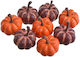 Artificial Pumpkins 8 Pieces Orange-Brown 2.5x3cm