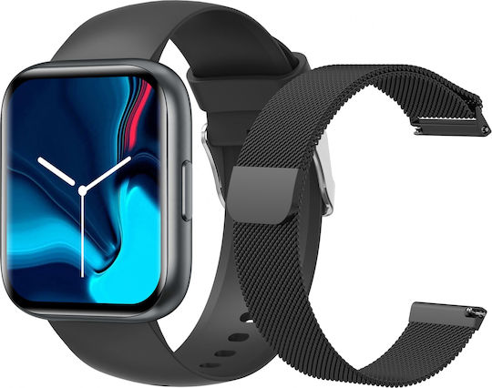 TrendFIT PRO Aluminium Smartwatch with Heart Rate Monitor (Black)