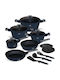 Berlinger Haus Cookware Set Made of Aluminum Matt Blue with Non-Stick Coating 6 Pieces