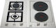 La Germania Natural Gas Cooktop Autonomous Inox 64.5x51εκ. Silver