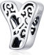 Silver Charm 925 Letter Y Hearts Carved