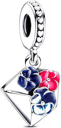 Сребърно Charm 925 Буква Цветя Сребърно Charm 925 Буква Цветя