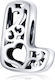 Ασημενιο Charm 925 Letter L Hearts Carved