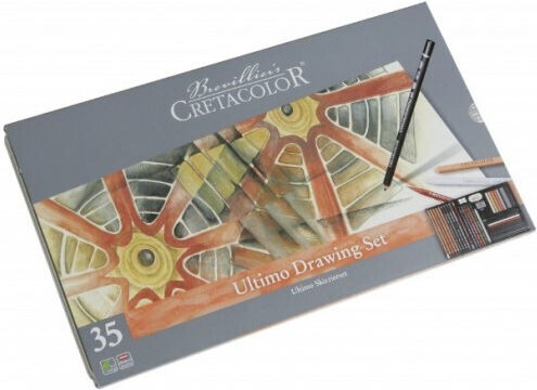 Сет 35 Четки За Рисуване Cretacolor Ultimo Drawing Set Метална Кутия