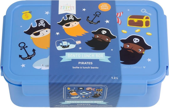 A Little Lovely Company Пластмасово детско контейнерче за храна Светлосин