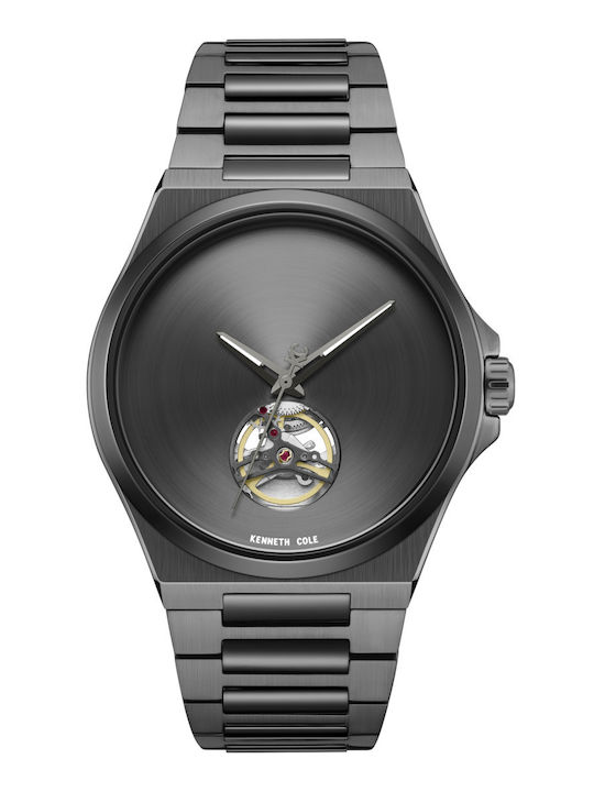 Kenneth Cole York Herrenuhr Automatisch mit Schwarz Metallarmband