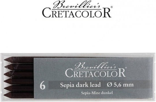 Cretacolor 6 Сепия Тъмни Графити 5,6мм