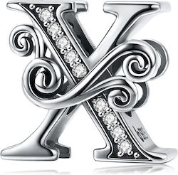 Silver Charm 925 X Calligraph