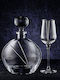 Daskalakis Wedding Carafe Set with Wine Glass made of Glass 1pcs