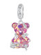Daskalakis Charm Tier aus Silber Fuchsia
