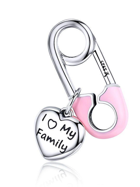 Daskalakis Charm Familie aus Rosa Vergoldetem Silber Rosa